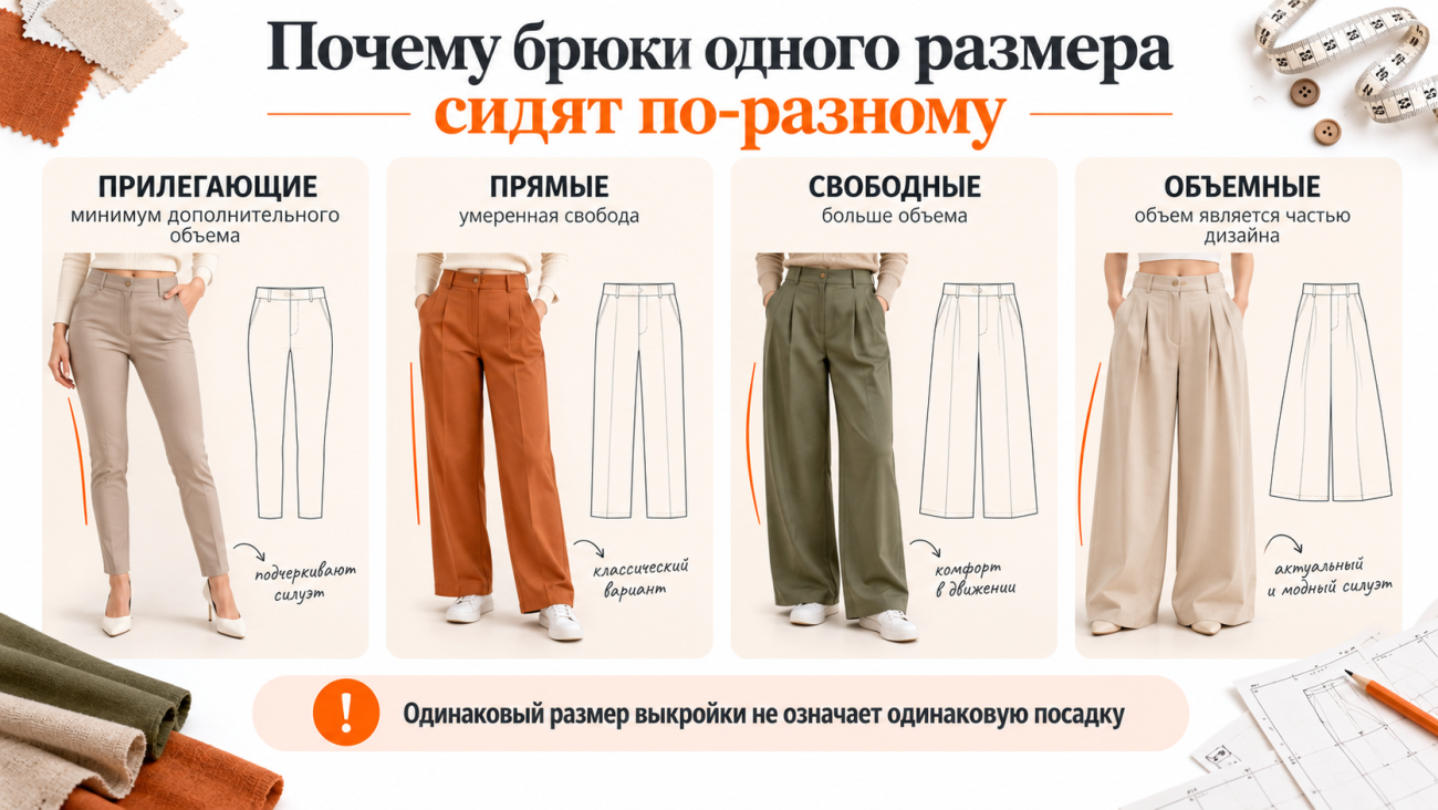 Почему брюки одного размера сидят по-разному